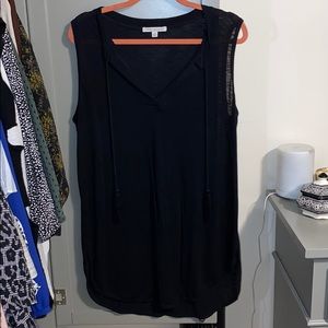 Green Envelope Black Tank in XL